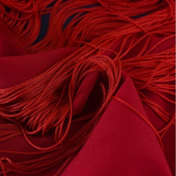 NEW! Red Fringe Jumpsuit - Picture 6 of 7